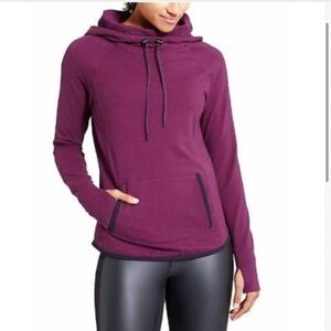Athleta Sentry Pullover Hoodie Sweatshirt Hooded Purple Athletic Athleisure